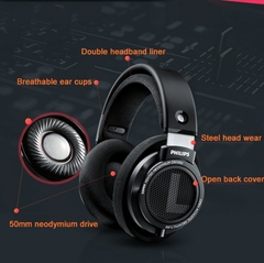 Philips-fone de ouvido profissional, shp9500 original, com 3 metros de comprimento - comprar online