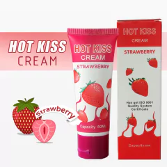 Morango, Beijo quente, Creme Sabor Comestível ,À Base de Água, Lubrificante Sexo