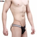 Cuecas masculinas sexy gays, cuecas curtas de cintura baixa, respiráveis, com parte de tras