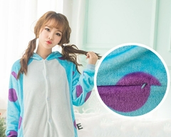 Pijama feminino monster sullivan kigurumi, peça única de cosplay - dezzabella57
