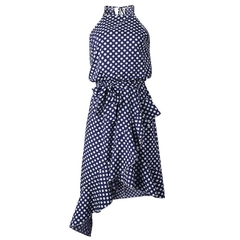 [Bigsweety vintage] vestidos de bolinhas, babados halter, rendas irregulares - loja online