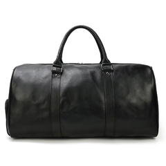 Luxo [[couro genuíno ]unissex- bolsa de viagem de couro de vaca bag - loja online