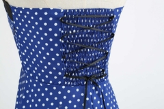 Vestido sexy retrô de bolinhas vermelhas audrey hepburn vestido frente única