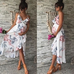 [Bigsweety vintage] vestidos de bolinhas, babados halter, rendas irregulares - comprar online