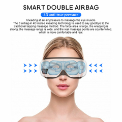 Olho Massageador ,6D Inteligente, Airbag ,Vibração, Eye Care ,Instrumento Compressa quente - dezzabella57