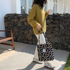 bolsa de botão de pressão de veludo cotelê, de ombro[ grande ] - loja online