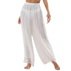 Mulheres ver através de boho, perna ,larga ,calças de cintura alta ,praia ,solta, longo - loja online