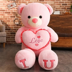 80/100cm grande rosa brinquedo de pelúcia urso de pelúcia gigante animais de p - dezzabella57