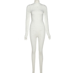 [Fqlwl] 2 conjuntos de duas peças roupas femininas sweatsuits para agasalho feminino - comprar online