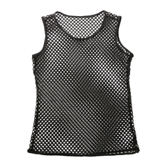 Sexy masculino malha pura arrastão ginásio regata muscular clubwear