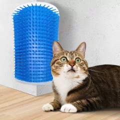 Gatos escova de canto gato massagem auto pente escova gato esfrega o rosto na internet