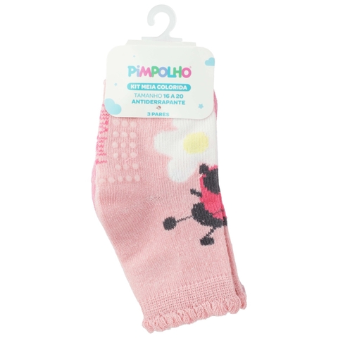 kit meia colorida fem 16 a 20 - comprar online