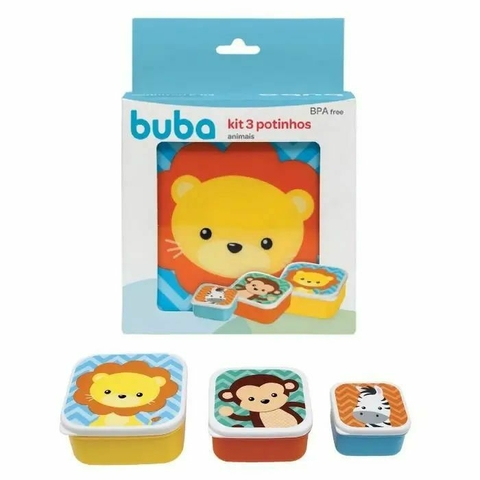 kit 3 Potinhos-Animal fun