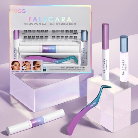 Kit Completo Iniciante Cílios Postiços Falscara BY Kiss New York