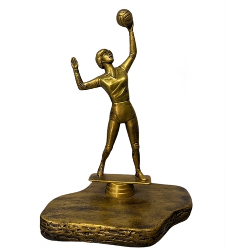 Troféu em Pó de Marmore Volêi Feminino 26cm