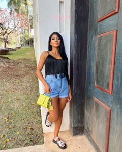 TOP FRANJA BLACK - comprar online