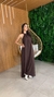 Vestido longo Iza marrom
