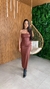 Vestido midi Paola marsala - LE FASHION