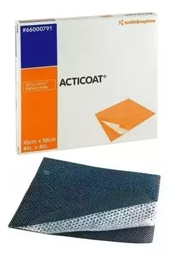 curativo com barreira antimicrobiana com prata Acticoat 10 Cm X 10 Cm