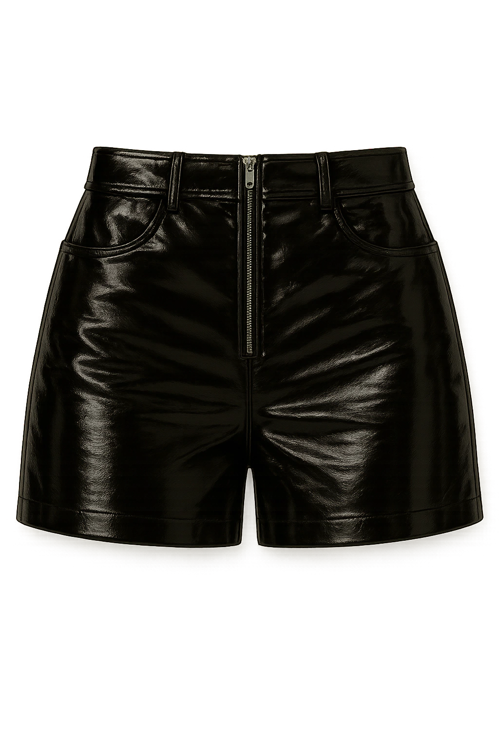 SHORT COURO VERNIZ