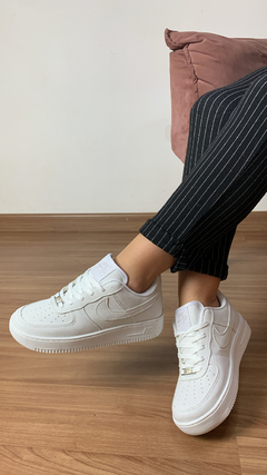 Tênis Nike Air Force branco linha premium | forma exata - Maria Vitória sapatilhas 