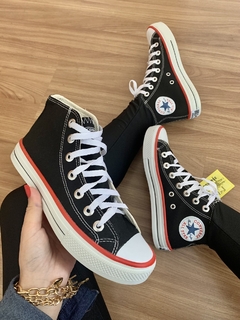 Tênis All Star Converse cano alto preto linha premium | forma exata - Maria Vitória sapatilhas 