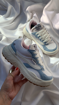 Tênis Vans Ultra Ranger branco e azul linha Premium | forma menor