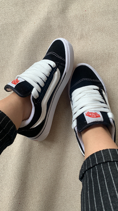 Tenis Vans Old Skool Knu preto e branco linha Premium | forma exata - loja online