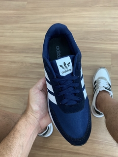 Imagem do Tênis Adidas Neo azul marinho masculino linha premium | forma menor