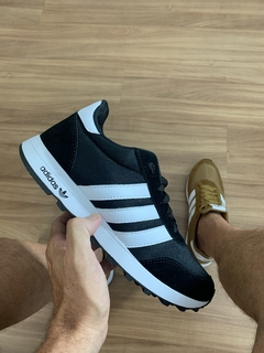 Tênis Adidas Neo preto masculino linha premium | forma menor
