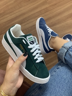 Tênis Puma Smash V2 azul linha Premium | forma exata - loja online