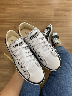 Tênis All Chuck Star Taylor branco couro ecológico | linha premium | forma exata na internet