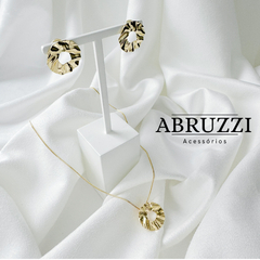 Colar Circulo Amassado 45cm - Abruzzi Acessórios