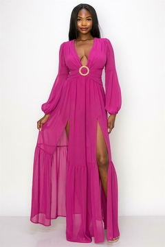 Vestido Largo Magenta