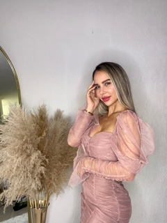 Vestido corto llueve emociones Rosa - comprar en línea
