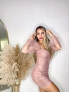 Vestido corto llueve emociones Rosa