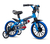 Bicicleta Veloz Aro 12 com rodinhas Azul • Nathor