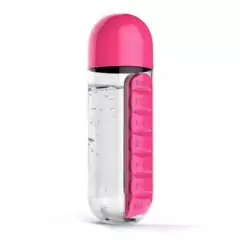 Garrafa para Academia Fitness de Água com Porta Comprimidos 600ML - store da criativa