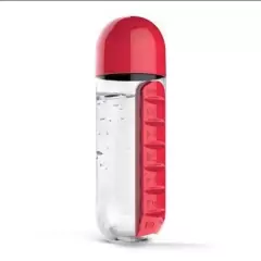 Garrafa para Academia Fitness de Água com Porta Comprimidos 600ML - loja online