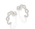Brinco meia argola infinito folheado a rhodium