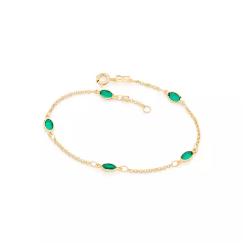 Pulseira folheada a ouro com cristais