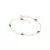 Pulseira folheada a ouro com cristais