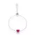 Pulseira Coração Pink Cravejado c/ Fecho - comprar online