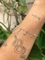 Pulseira Cruz e Coração c/ Cristais