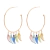 Brinco Argola Dourada Com Pimentas Coloridas - comprar online