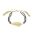 Pulseira Folha Metal Cravejada - comprar online
