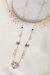 Colar Pingente Espírito Santo com Safira Azul e Cristais