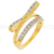 Anel Laço Cravejado com Micro Zircônias Banhado a Ouro 18K