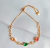 Pulseira Gotas Coloridas Ajustável Banhada a Ouro 18K