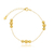 Pulseira Esfera Tripla Banhado a Ouro 18K